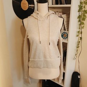 hollister cold shoulder hoodie | size xsmall